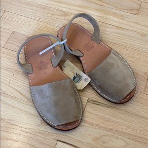 Nostra Avarca New Tan Leather Sandals Shoes 9